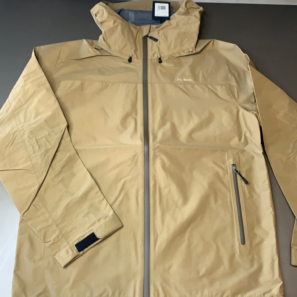 C.C. Filson Swiftwater Rain Jacket, Filson Coat NEW Dark Tan